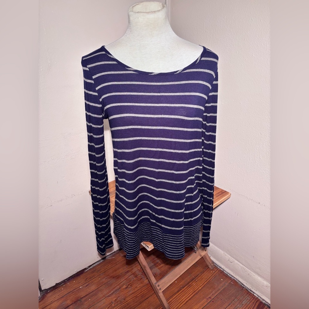 BCBG Maxazria Striped Long Sleeve Shirt